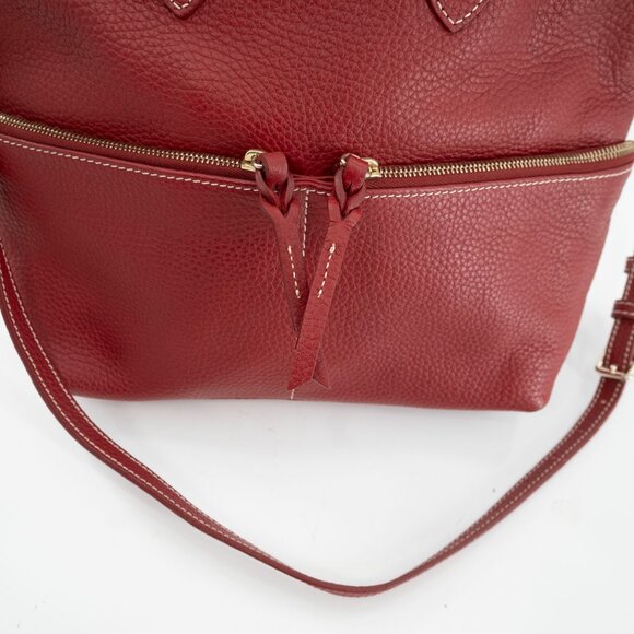 Dooney & Bourke Dillen Double Pocket cross body handbag Satchel Red - Picture 5 of 14